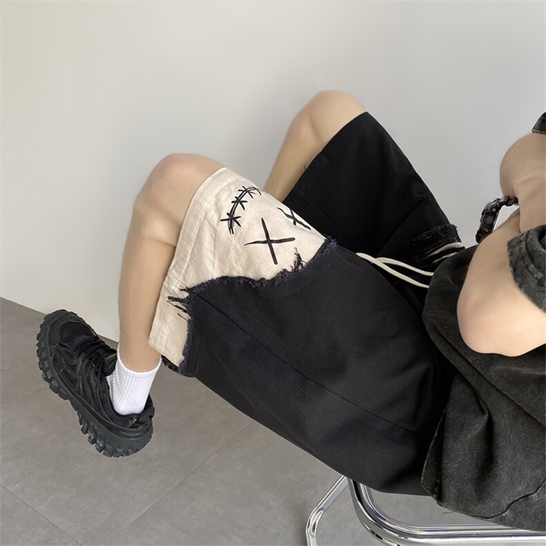 2025夏季新款休闲裤潮男工装短裤大码五分裤DK1359-P50控68图片