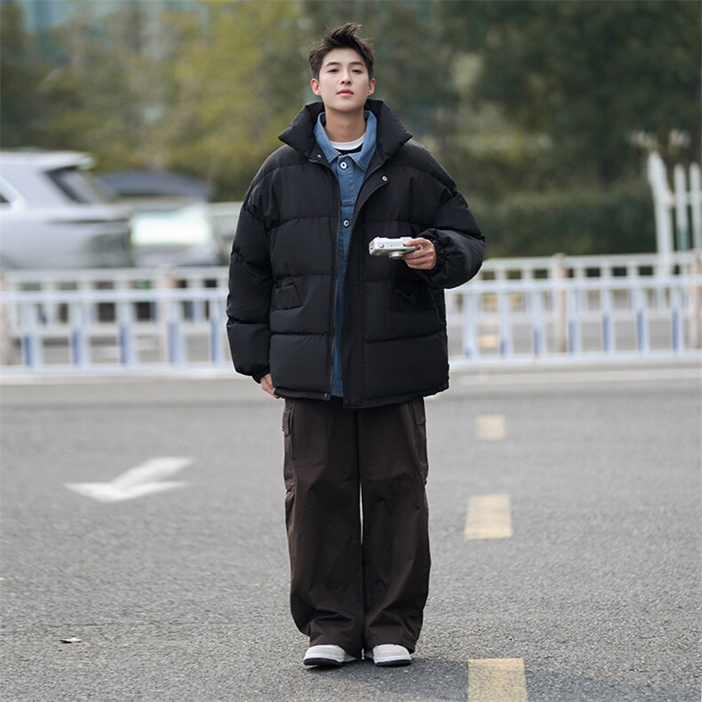 现货一万件抖音直播牛仔假两件大码棉衣情侣棉服8218P118,男装棉衣,电商A030