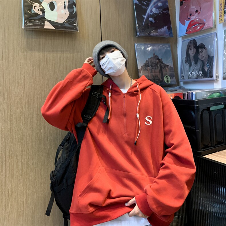 卫衣男生秋季休闲情侣宽松连帽衫美式重磅百搭外套百搭W024/P45,女装短外套,星座506