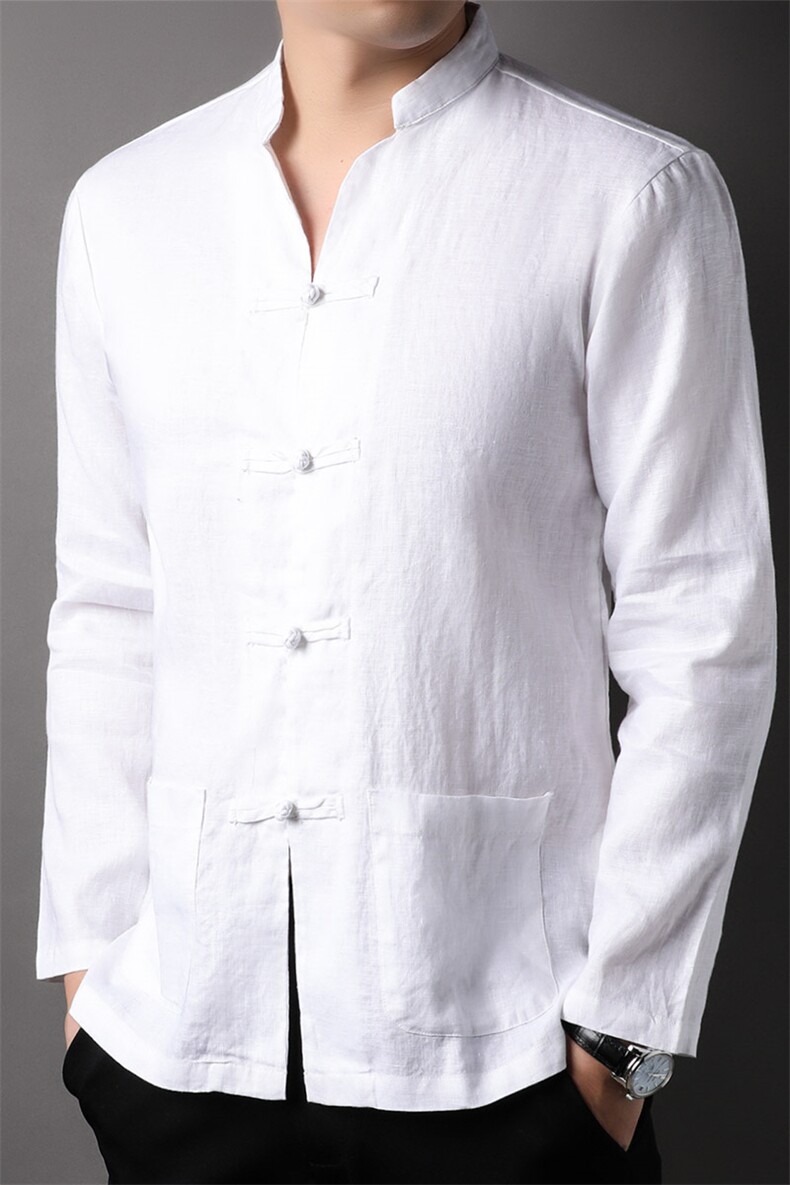 F82296钱塘2020-1新款高品质男装亚麻长袖衬衫时尚男士上衣P108,男装衬衫,钱塘207-1