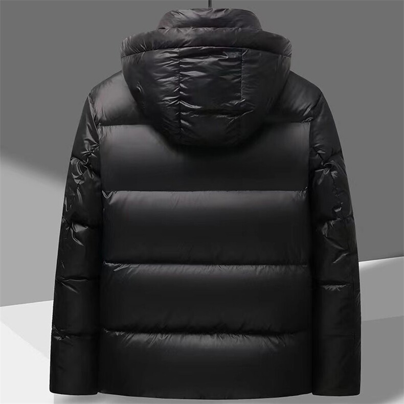 2024新款黑金白鹅绒羽绒服男女情侣冬季宽松连帽加厚抗寒保暖外套,男装羽绒服,电商B212（原钱塘6029）