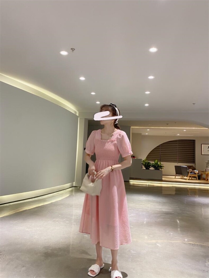 收腰连衣裙，女装连衣裙，驿谷