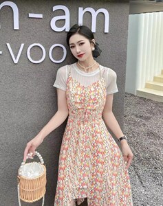 [现货]假两件套连衣裙，两色、四个尺码图片