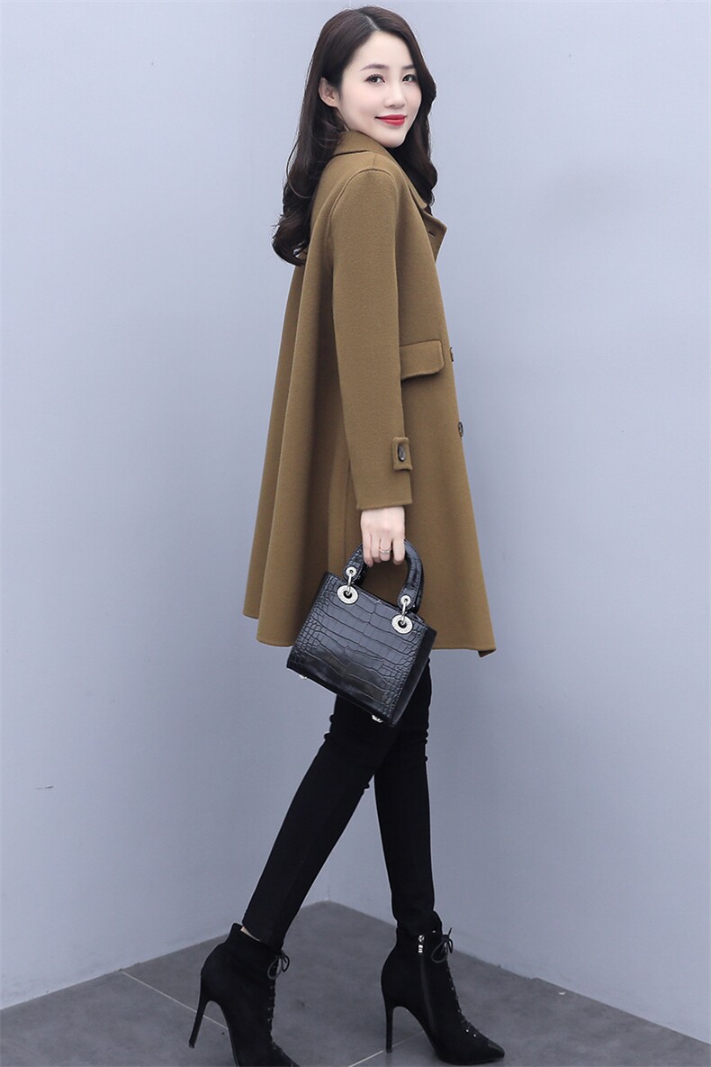 时尚女装毛呢外套冬季新款斗篷式大衣显瘦气质百搭长款外套,女装毛呢外套,天丽
