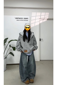 视频截图慎用!图片只做展示大货已到美式大V领连帽卫衣WY78069P65图片