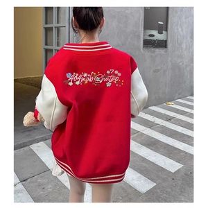 J9930-P70美式嘻哈高质量刺绣宽松潮牌棒球服夹克图片