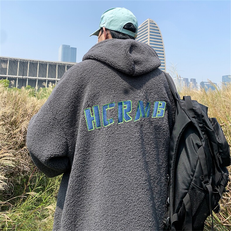 羊羔毛棉服男袄冬潮牌情侣2021外套WY031-P55图片
