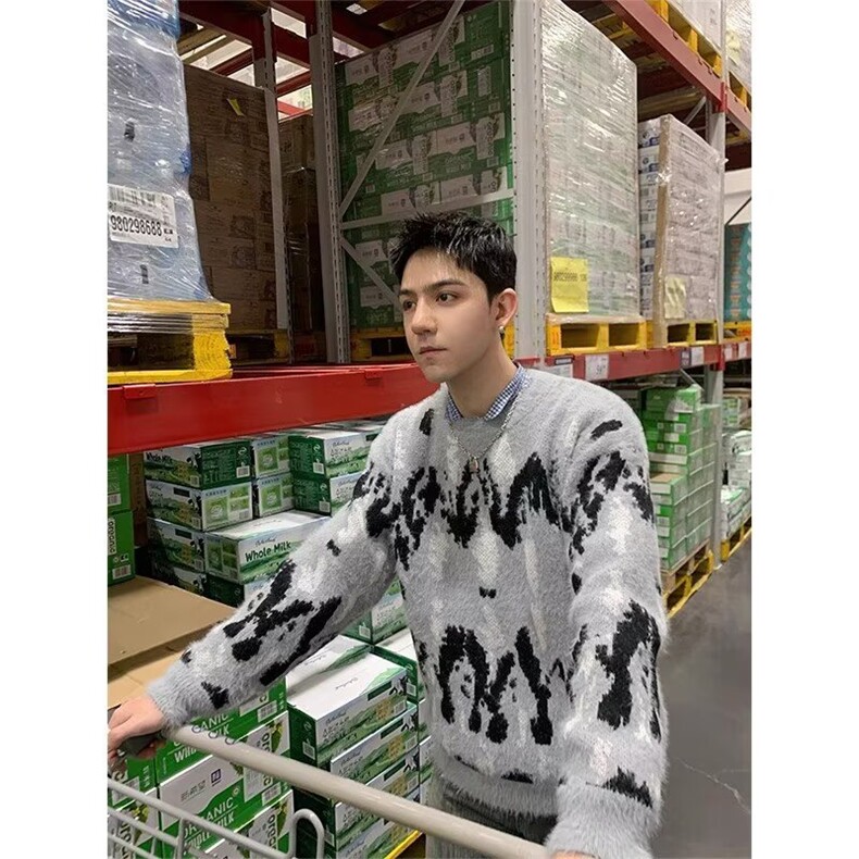 JY304-P58圆领毛衣针织衫男潮牌帅气秋冬季打底衫,男装T恤,星座1501-3