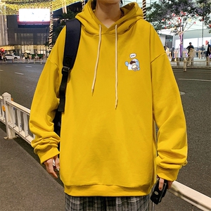 WY2239-P35 纯棉连帽卫衣男大码运动帽衫宽松薄外套男图片