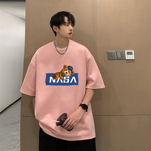 NASA麂皮绒短袖t恤男大码半袖男 JD82247-P25图片