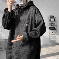 现货WY10098-常规P55加绒P65新款特殊纹路高质量连帽加绒卫衣，男装卫衣，电商A059