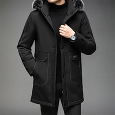 冬季新款男士中青年加厚连帽90鸭绒纯色羽绒服男外套DS2286-P355，男装羽绒服，电商B212（原钱塘6029）