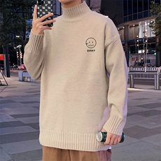 M18072-P45加绒款-P65半高领毛衣男士大码针织衫男毛线衣男，男装针织衫/毛衣，电商A040