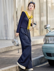 2025秋装新款时尚披肩潮流宽松套装，女装套装/套裙，曼琳思菲
