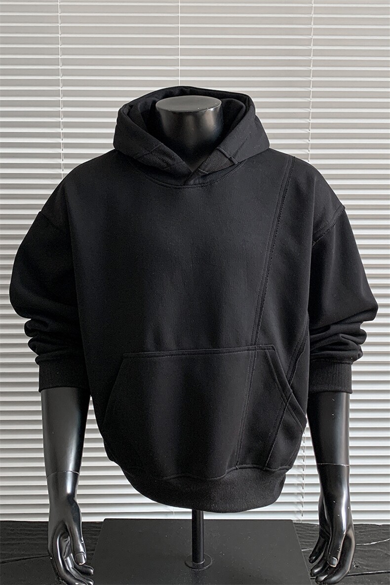 拼接重磅500克加绒奥粒绒连帽卫衣硬挺宽套头外套RH5306JR-P62,女装短外套,星座610B-1