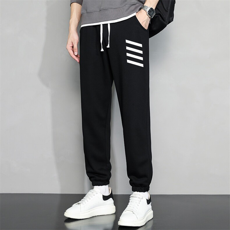 休闲裤男22秋冬新款舒适百搭运动裤潮牌修身工装裤学生卫裤Z906，男装休闲裤，星座815-2