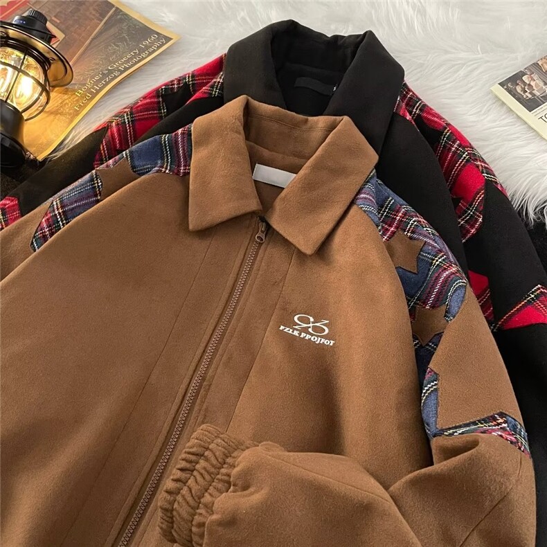 运动外套男春秋棒球服ins潮流韩版宽松夹克W2077P68图片