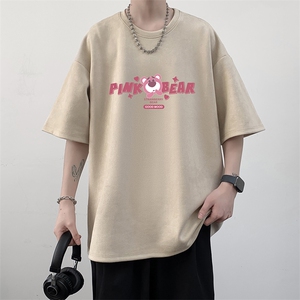 麂皮绒短袖t恤男大码半袖男 大皂风 JD82329-P25图片