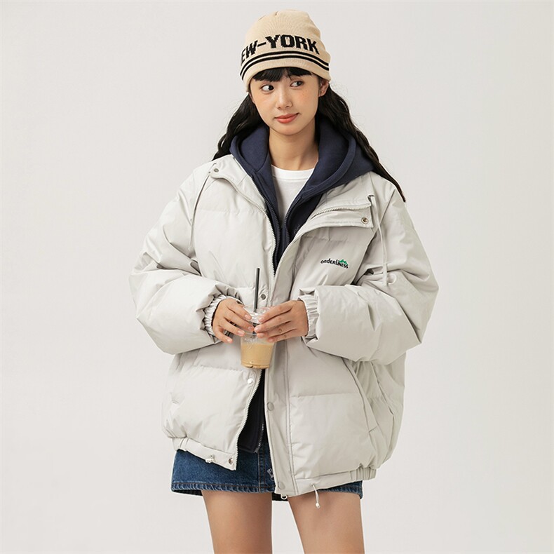 2026冬季新款男日系潮牌纯色假两件白鸭绒羽绒服厚外套YR12-F255图片