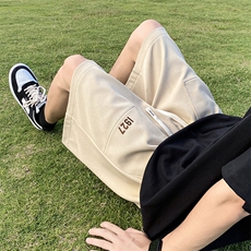 深度库存直播男高克重刺绣宽松短裤运动裤休闲裤沙滩裤D77-特批25，男装牛仔裤，电商A099
