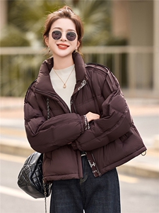 立领短款羽绒服女外套2025冬季新款小个子超好看加厚保暖外套女图片