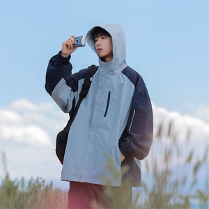 815A-MJ78392-65特秋冬拼接工装服三防冲锋衣外套夹克男模图片