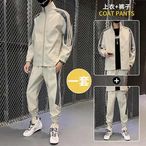 2021现货主推男士立领休闲运动夹克套装青少年外套D02图片