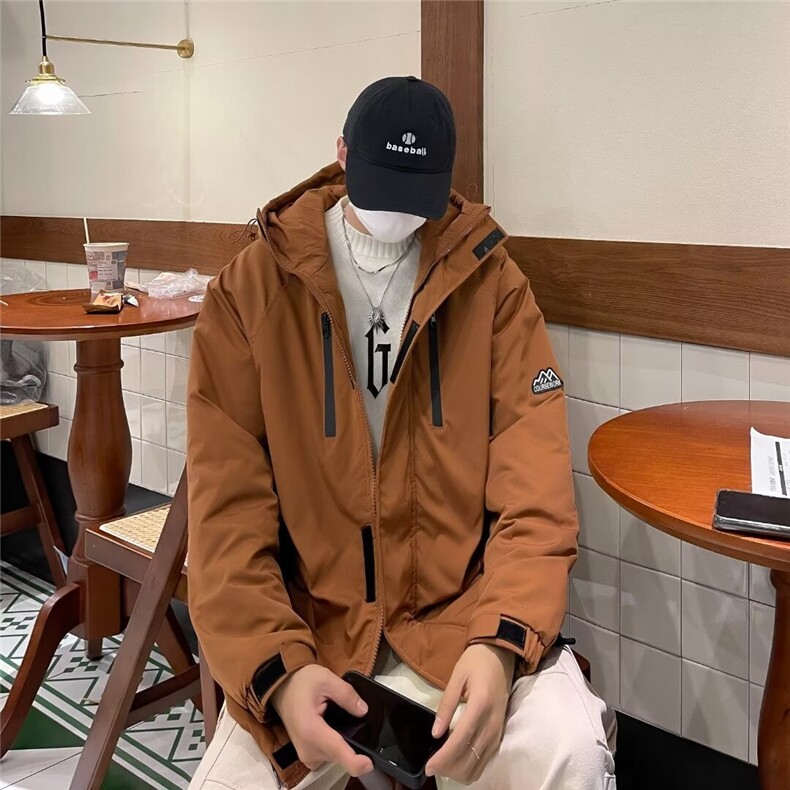 美式工装机能风冲锋衣夹克男款冬季潮牌连帽潮流F928-P83,男装夹克,星座1109-3