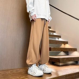 8XL-M束脚运动裤加肥加大码美式高街休闲卫裤阔腿长裤KZ1922/P58图片