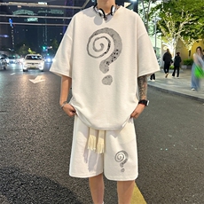 套装！华夫格套装短袖T恤短裤男HTZ535-特p：38，男装牛仔裤，电商B371