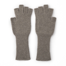 2025年秋季新款百搭女士双股加厚保暖半指手套，手套，窄众羊绒