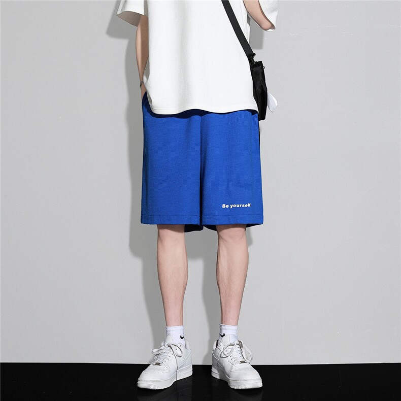 白底2023夏季新款简约字母直筒宽松休闲短裤五分裤A80P35--控58,男装休闲裤,电商A247-1