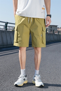 夏季新款白底工装休闲五分裤男多口袋短裤A305-KX2054-P25图片
