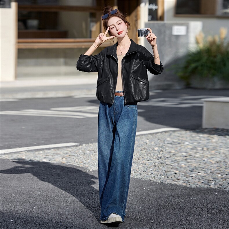 BAO皮衣外套女2026新款今年流行洋气减龄春季显高显瘦短款小个子,女装皮衣,美拉德工厂直营店