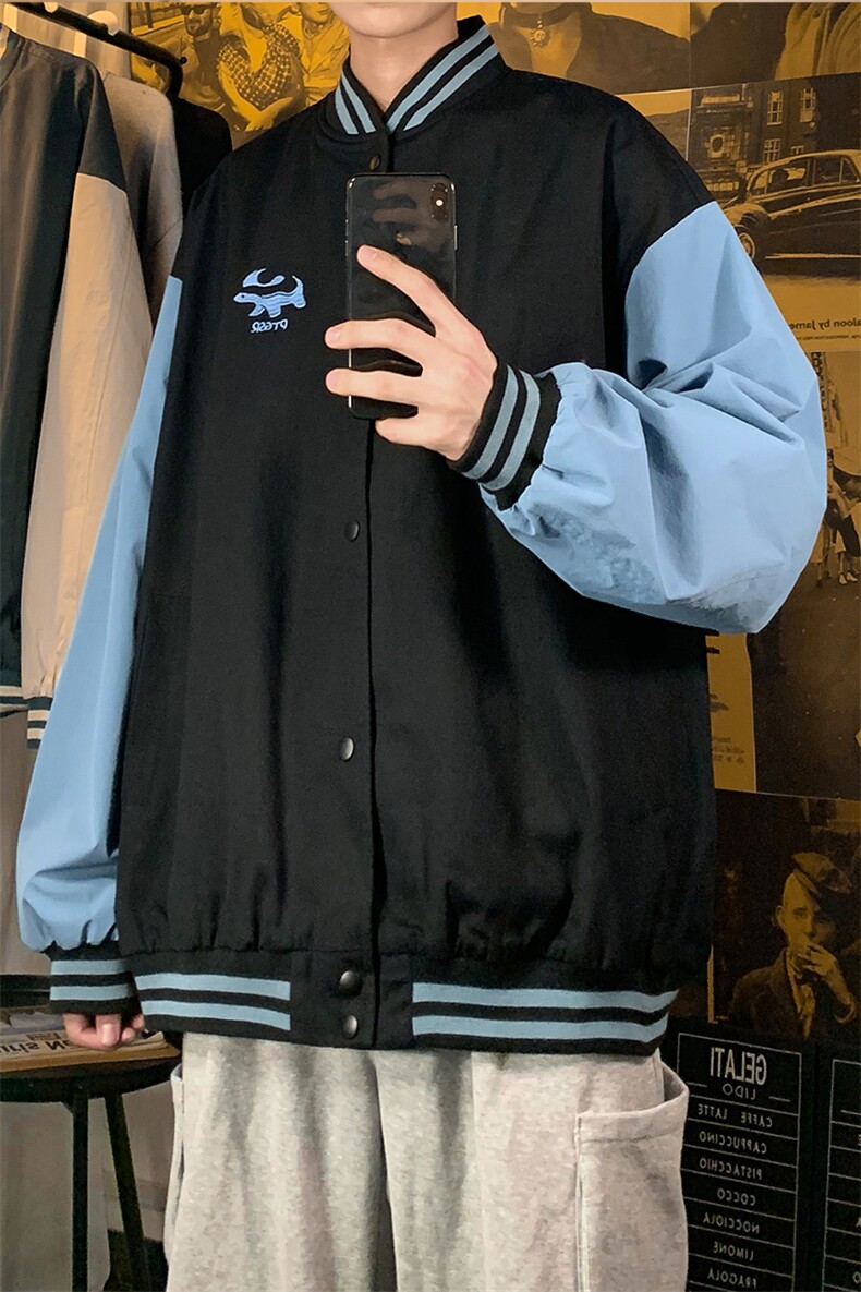 20年秋季新款拼色大码棒球服夹克外套第2套图DS-B293-H753-P85,男装夹克,电商A306