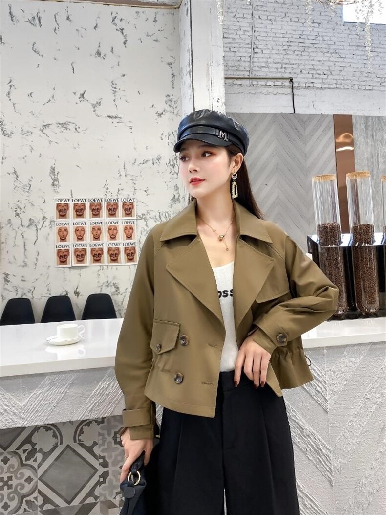 现货，水洗风衣，女装风衣，多莱娜