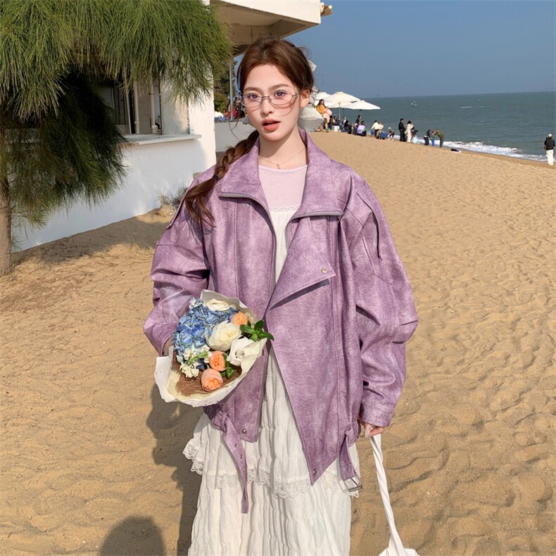 皮衣新款！2026春装外套2C132-C118-P185-K288,女装皮衣,2C132