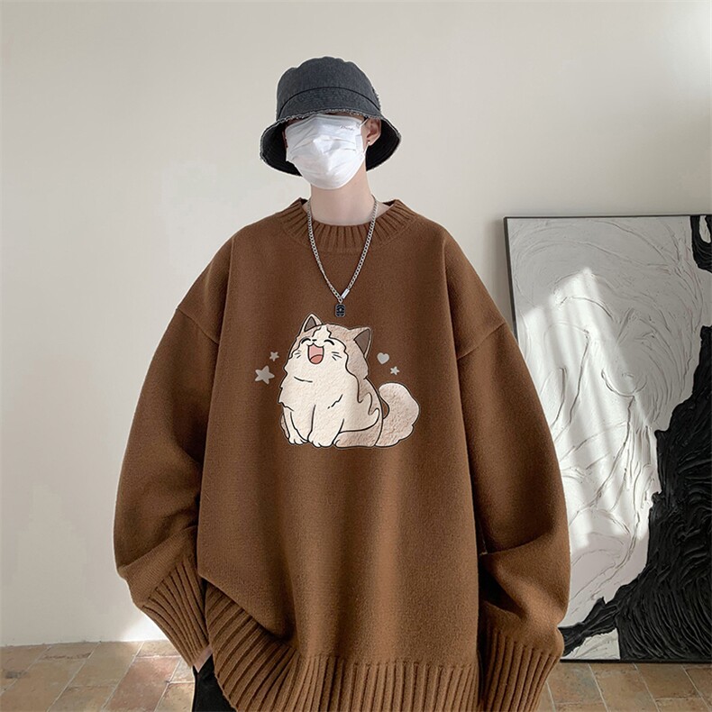 半高领毛衣男士大码针织衫男毛线衣男M18358-P45加绒款-P65,男装针织衫/毛衣,电商A040