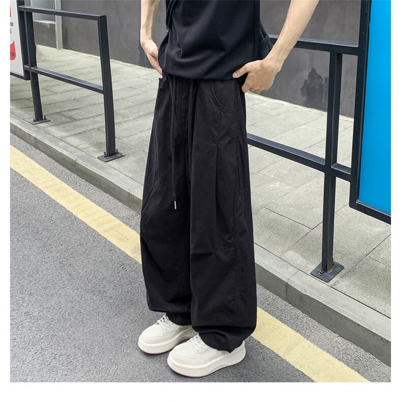 复古休闲裤新款美式直筒宽松潮流垂感潮牌长裤LJ799-p50加绒63,男装卫衣,星座1008
