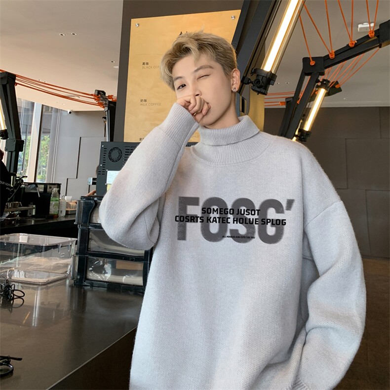 高质量！秋冬高领毛衣加绒加厚翻领针织衫男毛衣FL253-特p38,男装针织衫/毛衣,电商B367