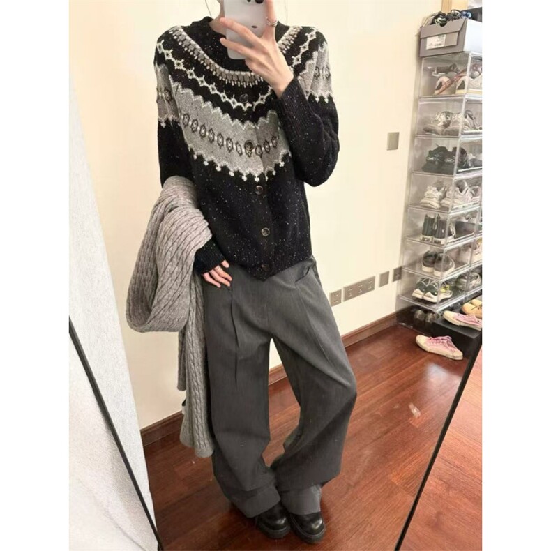 现货~星空费尔岛开衫针织毛衣外套MY2583批68,男装针织衫/毛衣,星座1411A-6