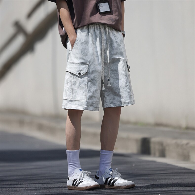 夏季工装短裤男ins潮牌休闲百搭潮流痞帅五分裤D0503-P50,男装牛仔裤,星座308B-2