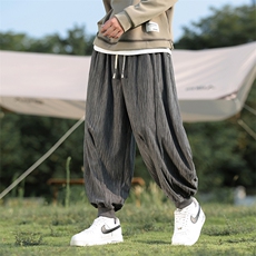 灯芯绒休闲裤子男秋冬季风复古大码束脚阔腿灯笼裤219-WK18，男装休闲裤，星座219