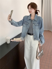 百搭长袖保暖时尚女短外套标准短款秋季女装薄款休闲春秋小个子，女装短外套，浙宝210（原浙宝191）