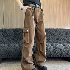 美式复古机能伞兵工装裤男女春秋季cleanfit潮牌直筒宽松阔腿裤子，男装工装外套，星座506A