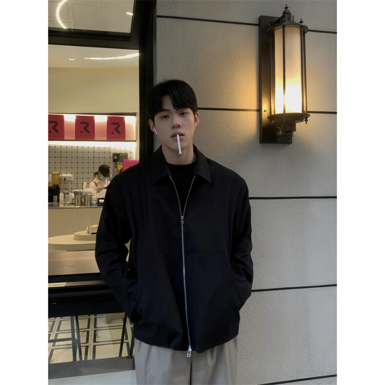 cleanfit黑色正肩短款外套男款秋季潮牌高级感痞帅美式飞行员夹克,男装夹克,星座1007（原301D）