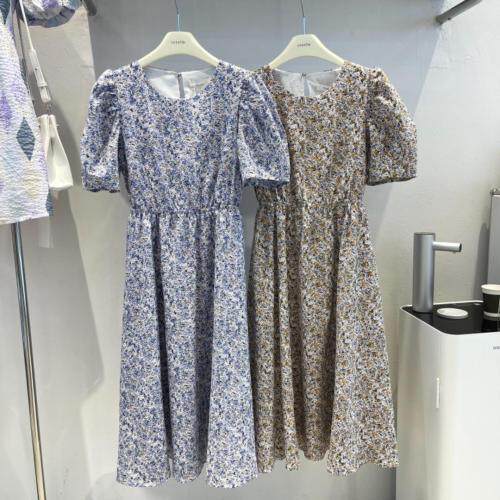 夏季新款韩版后背镂空碎花连衣裙，女装连衣裙，cosette(4F)