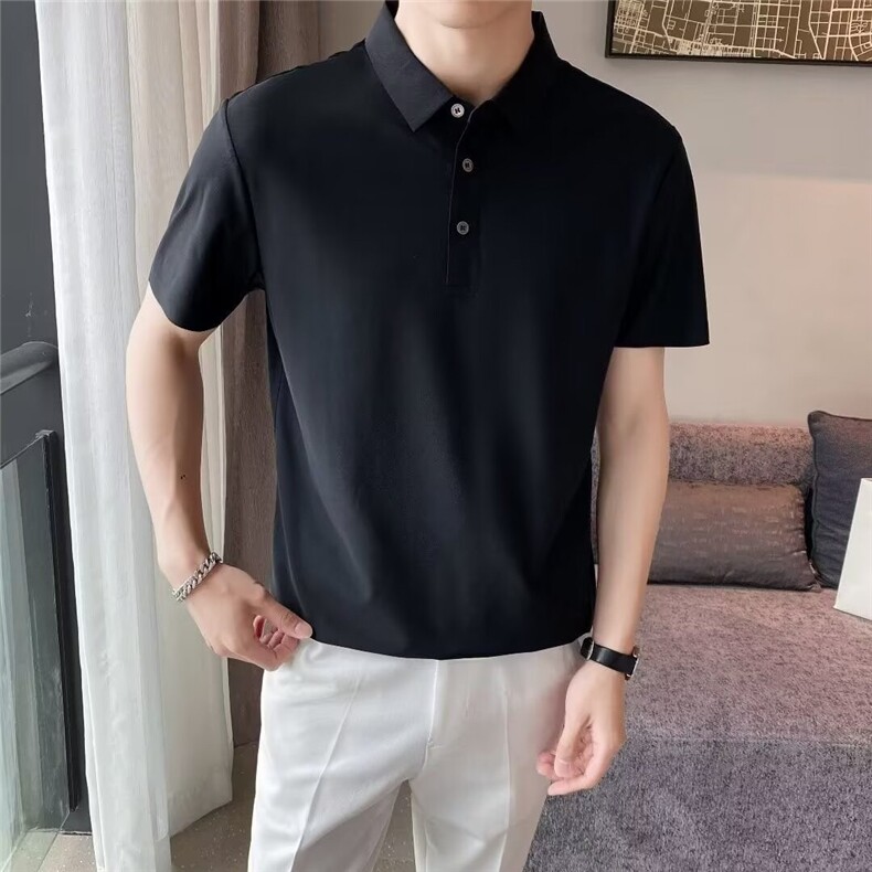 夏新款短袖翻领polo衫男士休闲百搭时尚宽松纯色上衣PL09P55,男装T恤,星座1013-5