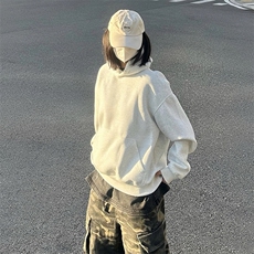 抖音得物高品质二开秋冬美式高街重磅结构辑明线连帽卫衣外套W75，男装卫衣，电商A486-1