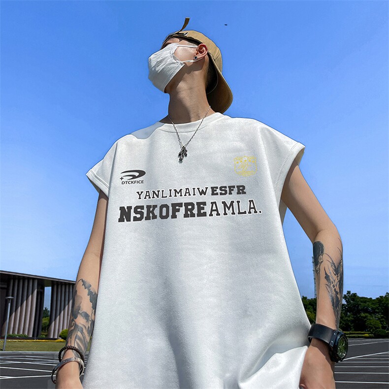 量大优供视频得物直播品230克夏季麂皮绒背心无袖T恤BJ330，男装背心/马甲，电商A486